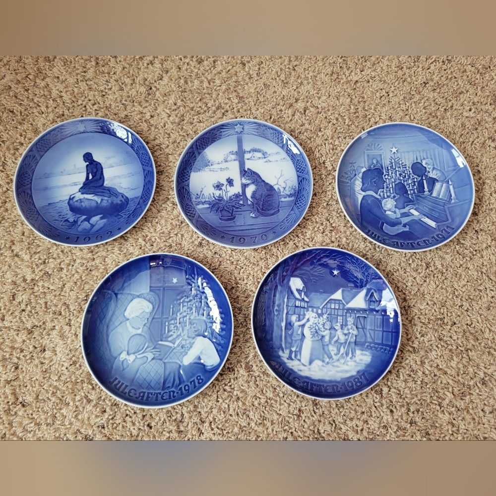Set of Danish Holiday Plates